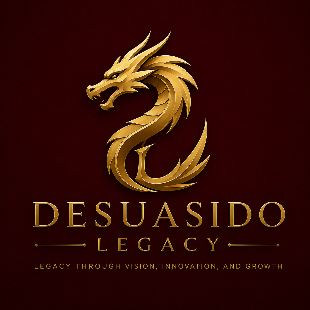 Desuasido Legacy gold dragon logo